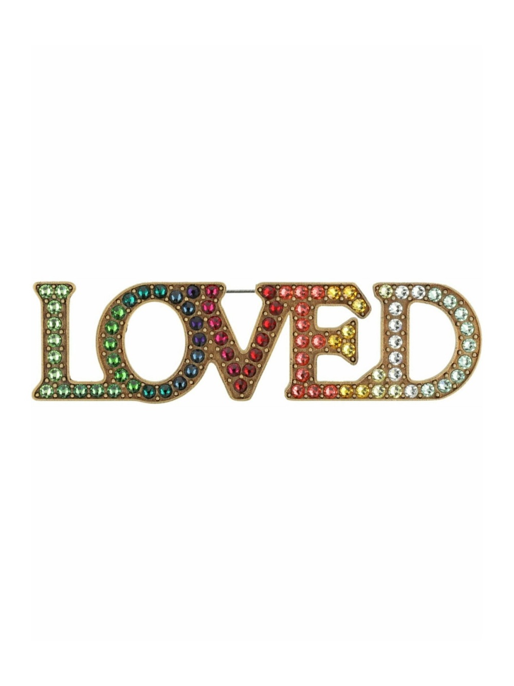 Gucci ‘LOVED’ Fashion Jewelry Brass Pin Brooch rainbow